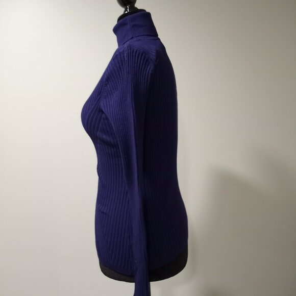 LANE BRYANT PURPLE POLO NECK LONG SLEEVE STRETCH WOMEN US 14|16 - Picture 7 of 9